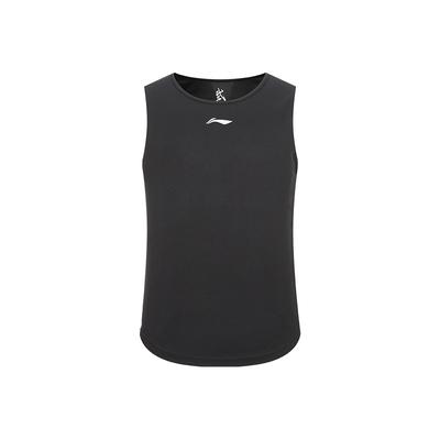 Li Ning Comfortable Loose Breathable Seamless Skin-Friendly Martial Arts Fitness Vest Men Tops Black MBLWTU063-2