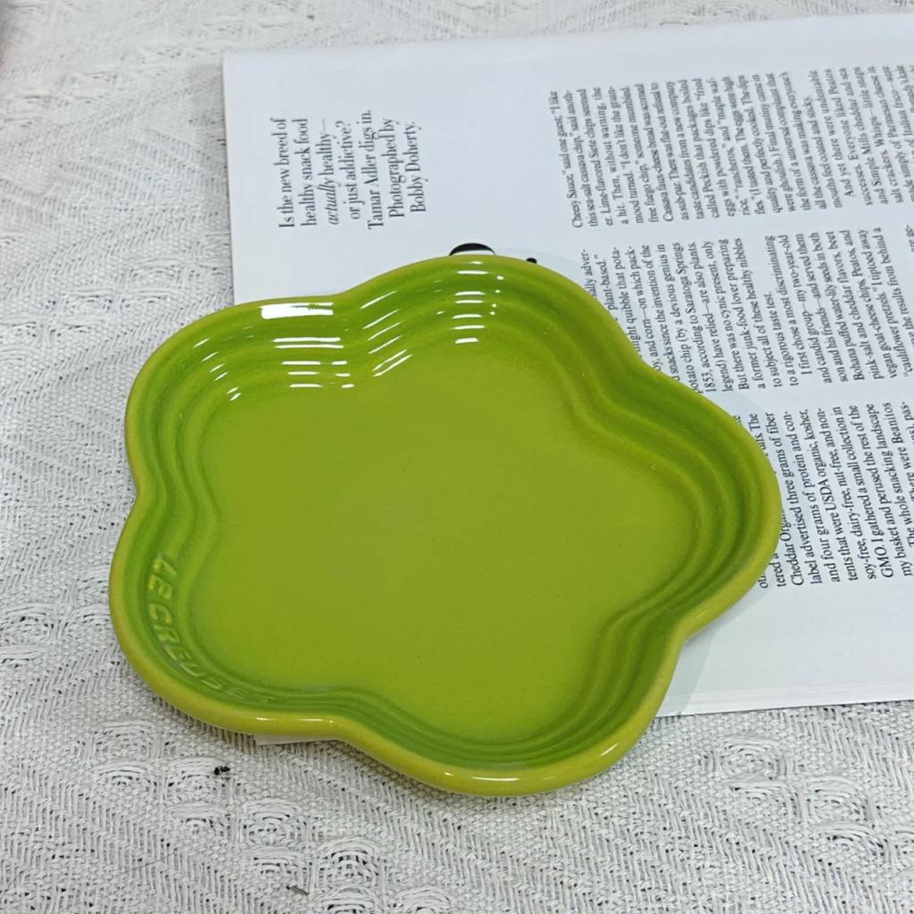 Plum Blossom Small Plate 5.5Inches 14cm Rainbow Sauce Plate Flower Shaped Pet Gradual Spike Bone Plate Tableware Ceramic Dishs