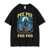 Pipi Caca Meme Maudit Squelette Drôle T-shirt Hauts Unisexe Harajuku Manches Courtes T-shirts Unisexes Vintage T-shirt Streetwear