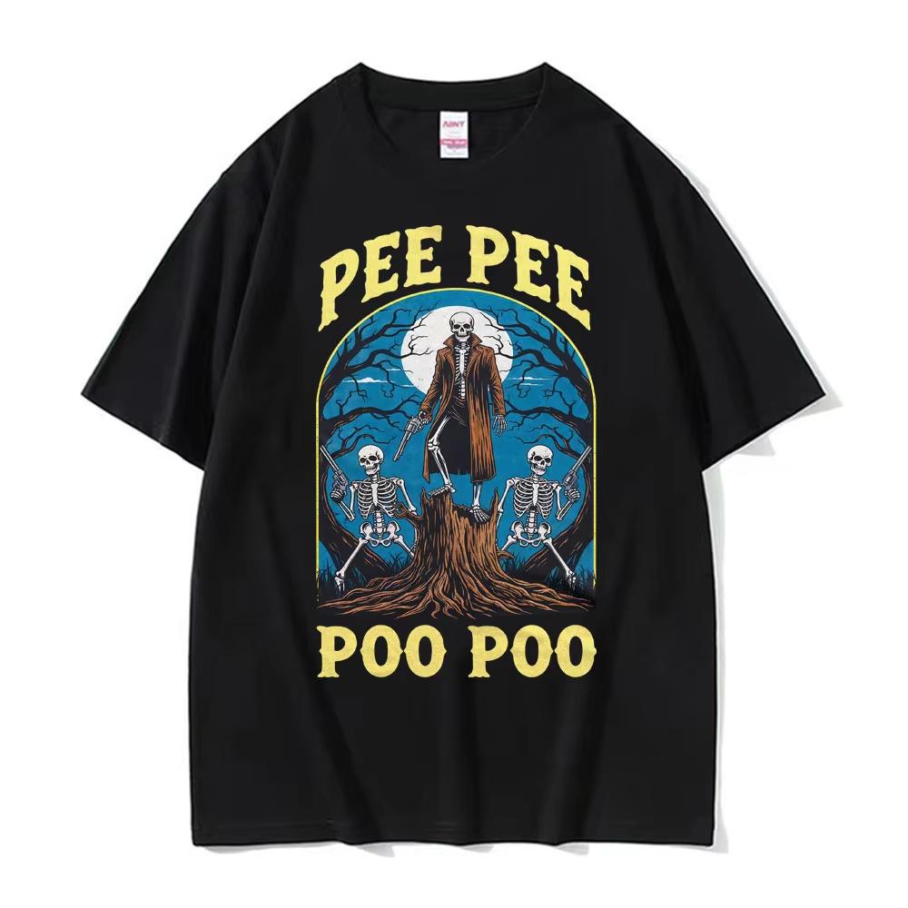 

Pee Pee Poo Poo Cursed Meme Funny Skeleton T-Shirt Tops Men s Harajuku Short Sleeve T Shirts Unisex Vintage Tee Shirt Streetwear 5XL