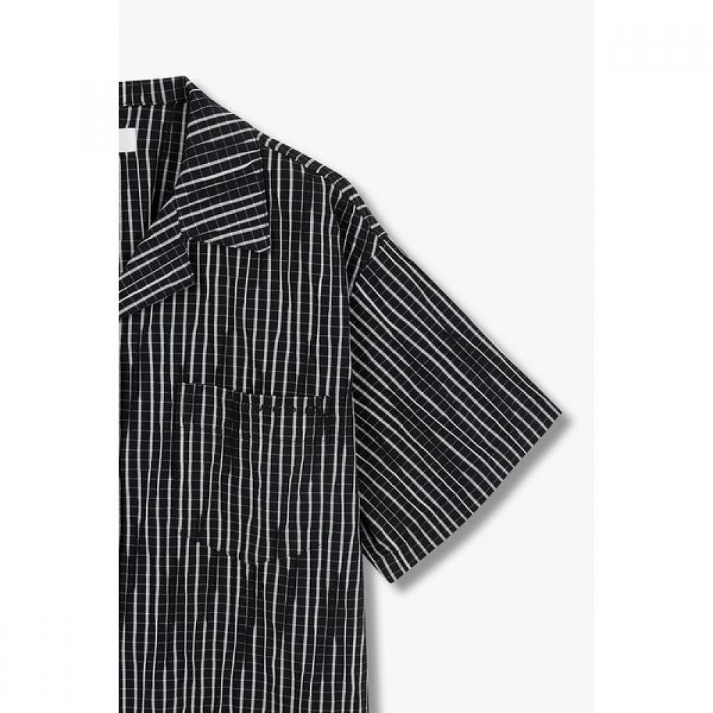 Studio Tomboy Men Open Collar Check Short Sleeve Shirt 9106221222ar