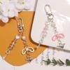 Niedlicher Herzschloss Bär Perlenanhänger Handyband Lanyard Tasche Schlüsselanhänger Rucksackanhänger Autoschlüssel Dekoration Kette