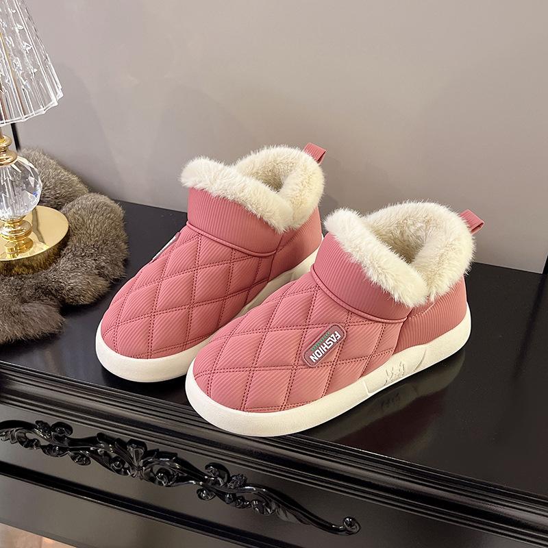 Processing Custom Cotton Shoes Women's Winter Velvet Bag Heel Wear Warm Thick-soled Waterproof and Non-slip Soft-soled Snow Boots