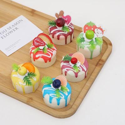 Creative Fruit Cake Model Refrigerator Magnet and European Mousse Cake Display Ornament