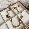 Butterfly Flower Ceramic Love Artificial Crystal Necklace High-end Autumn and Winter Sweater Chain Women's Retro Niche Jewelry