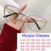 Fashion Computer Myopia Glasses Anti Blue Light Purple Cat Eye Metal Eyeglasses Frames Women Optical Prescription Glasses Minus