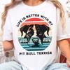 Pitbull Terrier Sunset T-Shirt and Kids Tshirt: Life Is Better With My Pitty, Pit Bull Lover Gifts, Pitbull Rescue Shirt and Kids Tshirts