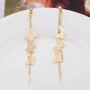 Charme Koreanische Schmetterling Lange Quaste Baumeln Ohrringe Temperament Hängenden Schmetterling Tropfen Ohrringe Für Frauen Goldene Schmuck Geschenke