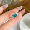 Elegant S925 Sterling Silver Zircon Ring with Paraiba White & Pink Stones - Sweet Princess Style