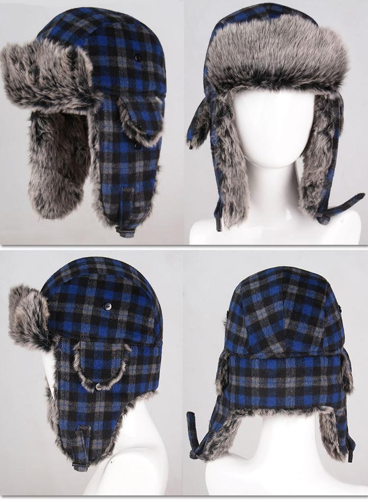 Cappello da Trapper Impermeabile Unisex Antivento per Clima Freddo con Paraorecchie e Cinturino Regolabile per Attività all'Aperto