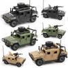 Compatible Children Assemble Model Car Off Road Jeep Assemble Toy Hummer Car Boy Military Building Block Gift
