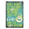 Plaque Metal Tin Signs Drink Gin Tonic Wall Decoration Vintage Art Posters Iron Painting for Man Cave Home Cafe Garden Club Bar