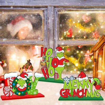 Christmas Table Decorations Wooden Table Centerpiece Lives Here Table Top Sign For Merry Christmas Holidays Party Decorations