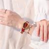 Nordic Style Women's Leather Watch Women's Retro Temperament Design Senior Sense Student Niche French Light Luxury Oval