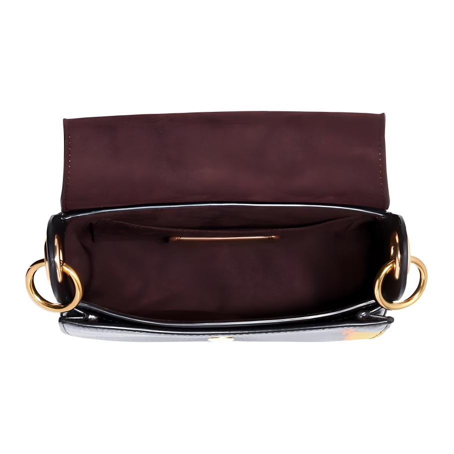 COACH Jean Michel Basquiat Kleo Leather Saddle Bag , One Shoulder Handbag , Crossbody Bag Small Women's Black (Unisex) Shoulder Bags
