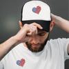 12 Pcs American Flag Heart Embroidered Patch Iron On USA  Applique Badge for Jacket Jeans Hat Backpack Clothes Decoration