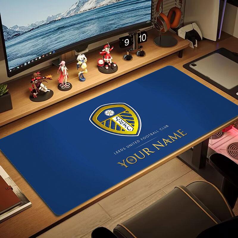 Leeds United Custom Name Large Size Mouse Pad Large Gaming Table Cushion Non-slip Laptop Tablet Big Mousepad XXL Mat Mini PC Playmat With Lock edge