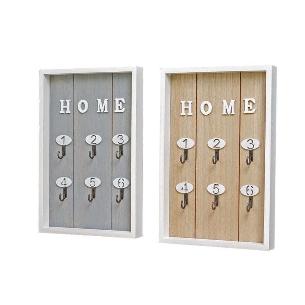 Wall Mount Wooden Key Holder Rustic Cabinet Key Rack Modern Key Storage Shelves  Entryway