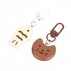 Cute Cartoon Kitten & Fish Keychain Pendant - Black & White Design for Backpacks, Couples, & Students