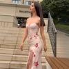 2025 Sommer Europäisches & Amerikanisches Damen Sexy Hochgeschlitzt Schlankmachendes Druckkleid