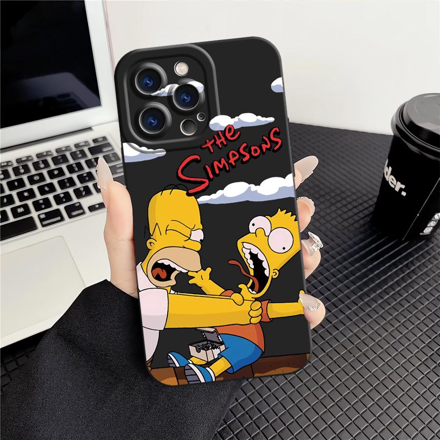The Simpsons Cartoon TPU Phone Cover Case for Apple iPhone 17 Pro Max 13 12 Plus 16 15 Pro 11 Air 14