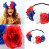 Red White Blue Flower Crown Headband For Queens Jubilee Festivities
