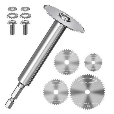 Pipe Cutter with 5 Replacement Saw Blades Compact Design Portable 1/4 Inch Hex Shank Impact Connect PVC Pipe Cutter Set