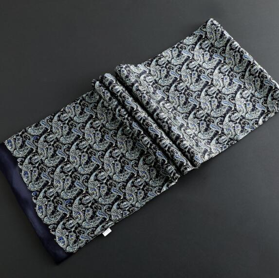 100% Natural Silk Double Layer Cravat Men's Silk Printed Long Scarf Premium Gift for Men 28x160cm