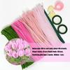 Bendable Floral Stem Wire Tulips Bouquets Set For Creative Arrangements Decorative Flowers Wedding Table Centerpiece