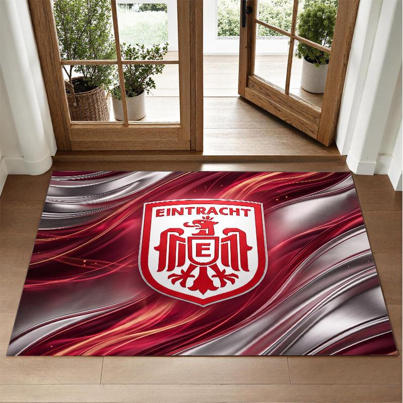 Eintracht Frankfurt Football Design Crystal Velvet Rug Soft Decorative Mat for Bedroom Entrance