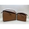 Genuine Leather Women's Bag With Geometric Stitching Contrasting Color Pillow Bag. Fashionable Portable Single Shoulder Diagonal