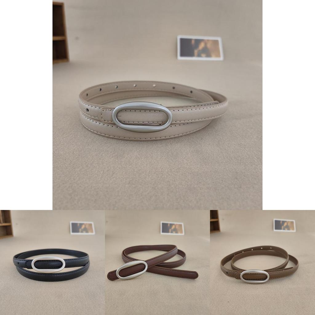 Fashionable Leather Waist Belt For Dresses And Skirts With Classic Buckle Closure
