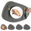 Nordisches ins Wassertropfen-Leder-Tischset wasserdichte und ölabweisende Matte Reiskornmuster Wärmedämmmatte Schüsselmatte Wassertropfen-Tischset