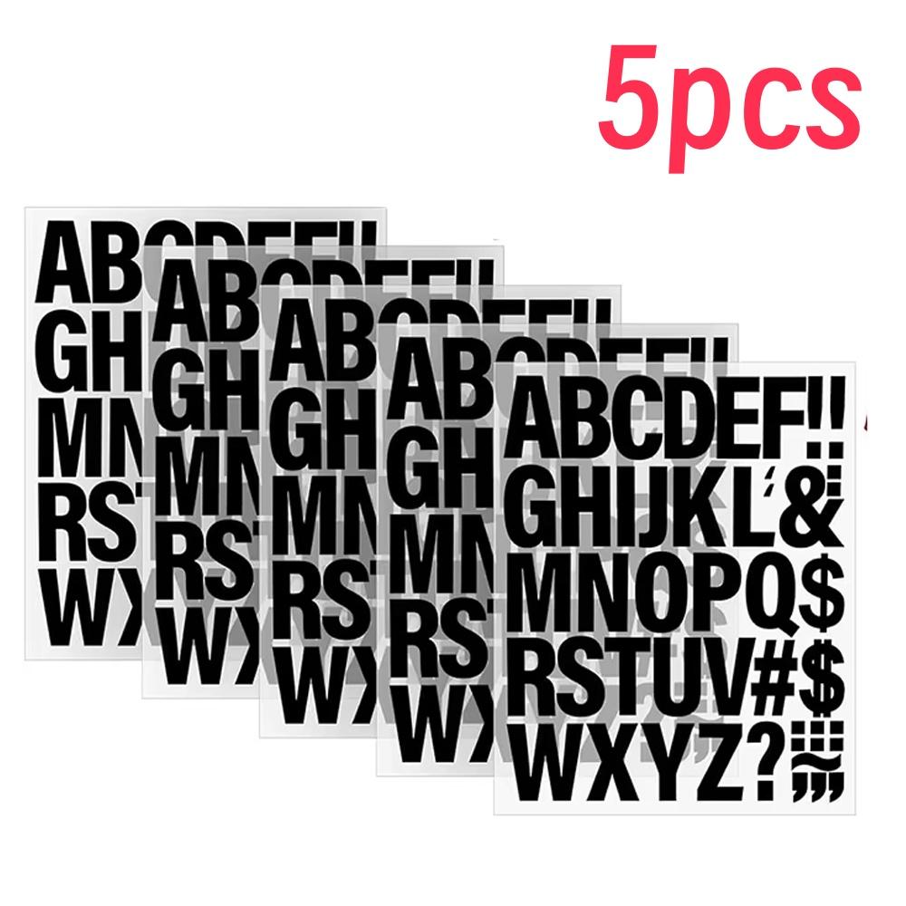 5 Sheets Iron On Letters and Numbers Heat Transfer Letters A-Z PU Alphabets Sticker for Clothing T-Shirt Printing DIY Craft