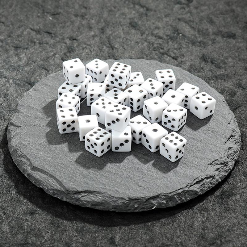 100PCS/Set 8mm Size Dice Entertainment Game Props 5 Colors Available Gaming Dice Solid Cube Set Party Board Game Accessories ZYF