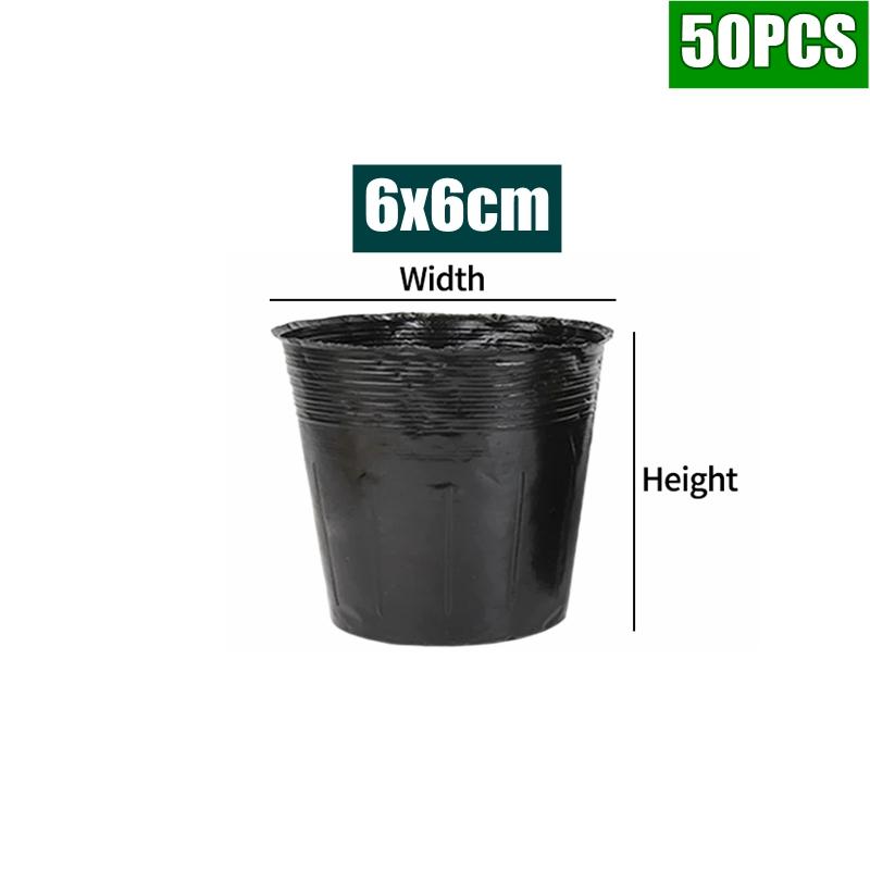 10-100Pcs Plastic Seedling Cup Disposable Thickened Nursery Pots For Transplanting Flower Vegetable Planting Seeding Grow Bags