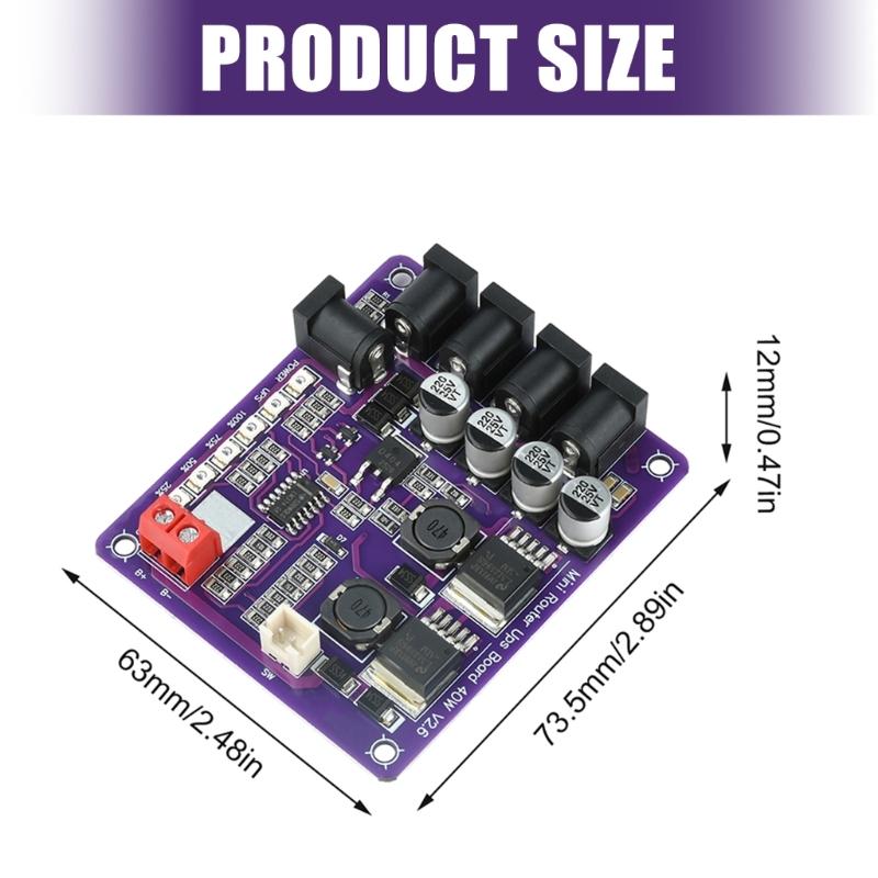 403S 40W Small Router Uninterruptible Power Supply Borad Battery Charging Board Supports 4 Channel Output Protective
