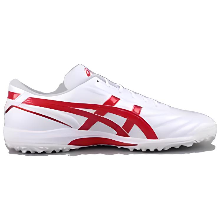 Asics C3 TF Turf Soccer Shoes Unisex White Red Casual 1113A032111