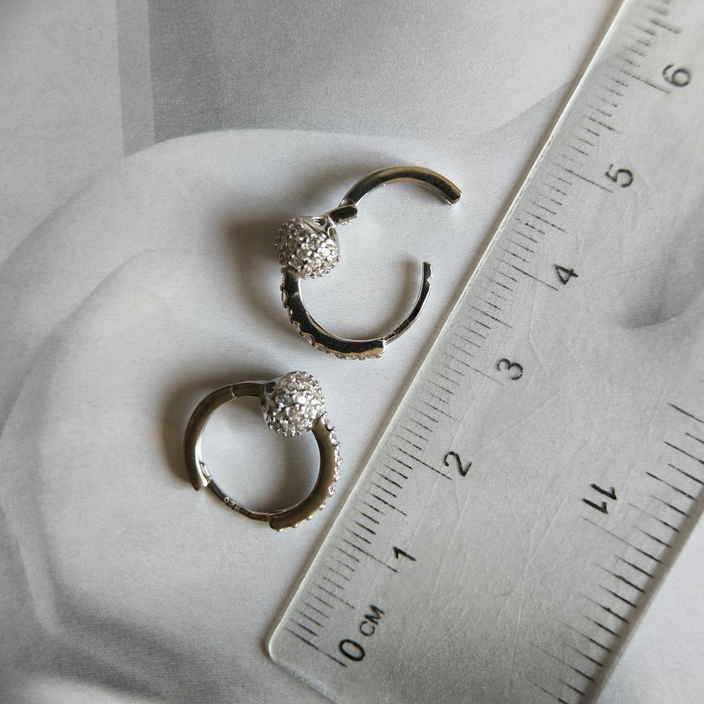 Silver Earrings with Cubic Zirkonia (2192992)