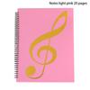 Flexible 20 Pages Piano Music Score Folder A4 Music Book Clip Sheet Note Folder Piano Paper Sheets Music Binder For Practice