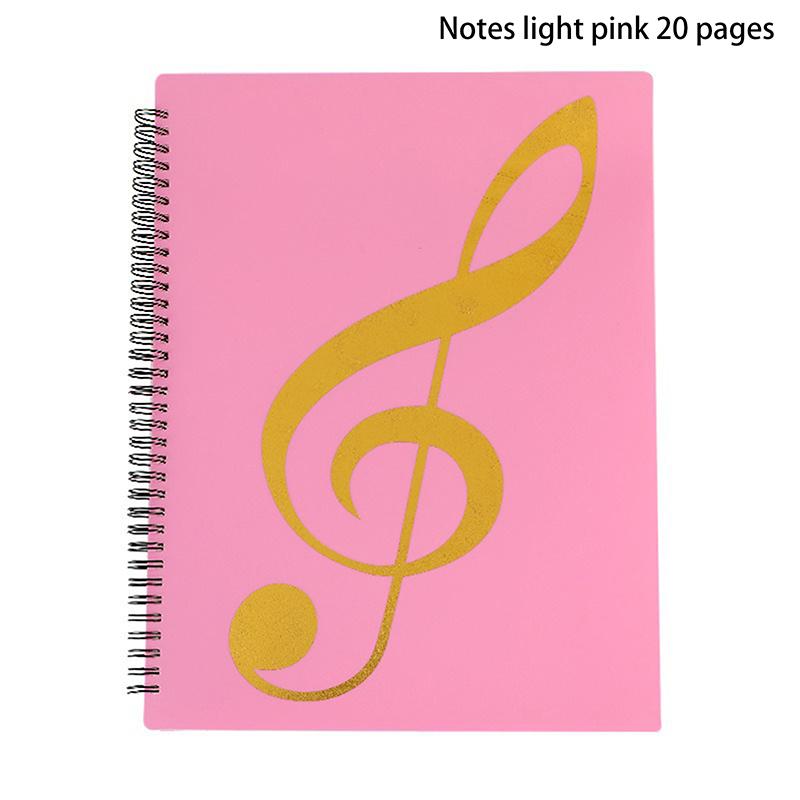 Flexible 20 Pages Piano Music Score Folder A4 Music Book Clip Sheet Note Folder Piano Paper Sheets Music Binder For Practice