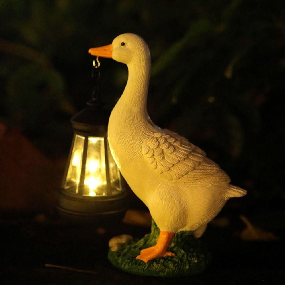 Warm Light Duck Solar Lantern LED Solar Garden Statue Solar Landscape Light  Courtyard