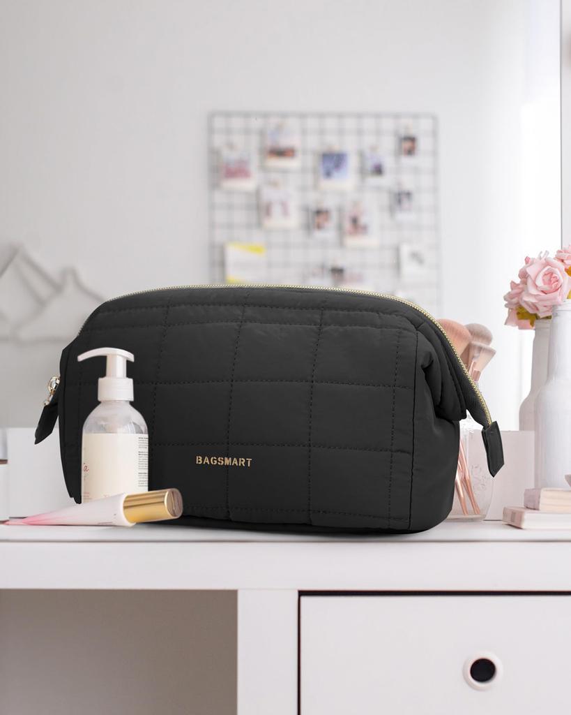 BAGSMART Cosmetic Large Capacity Makeup Cosmetic Travel Cosmetic Large Storage Bag for Makeup Travel Business Trip Pouch, Pouch, Storage, Pouch,