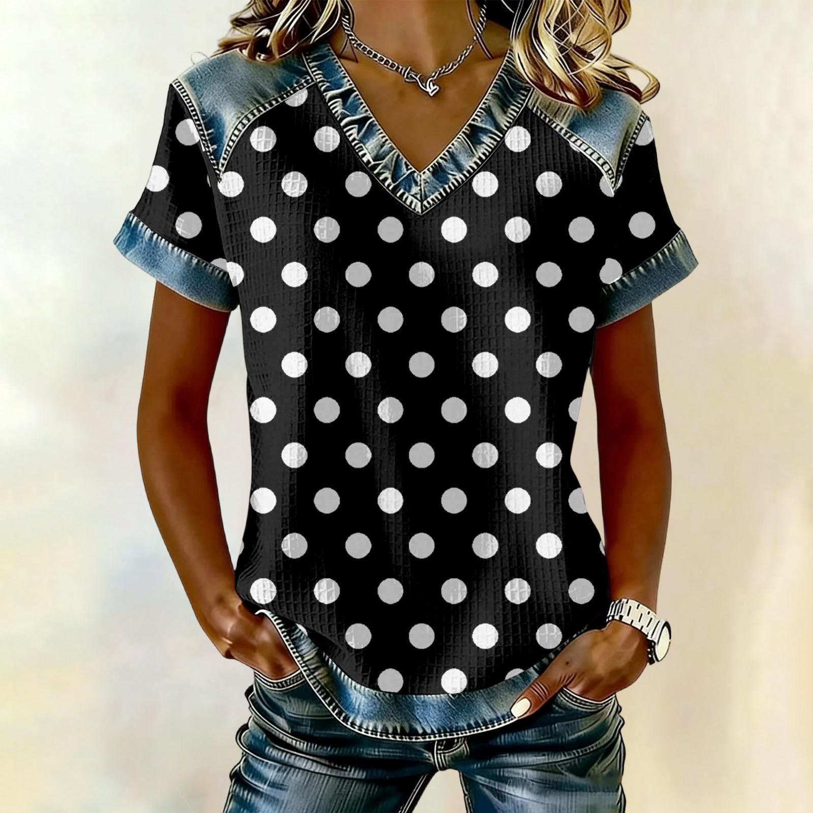 Женская модная повседневная блузка с геометрическим принтом L