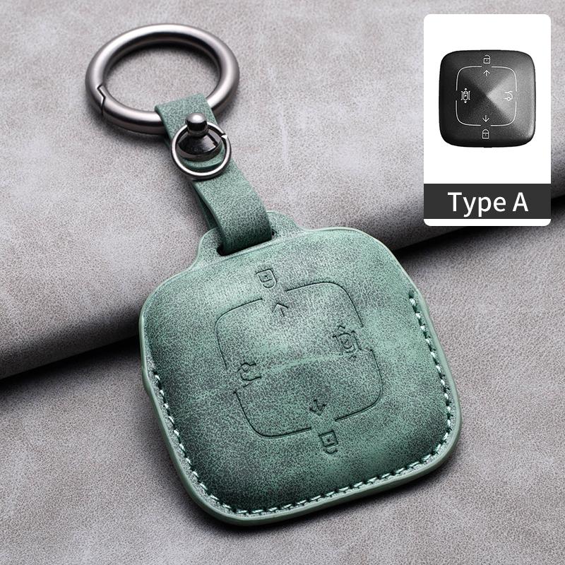 Interior Mouldings Sheepskin 4 Buttons Car Remote Key Case Cover for Zeekr 001 X 2021 2022 2023 for ZEEKR 001 009 Full Protector