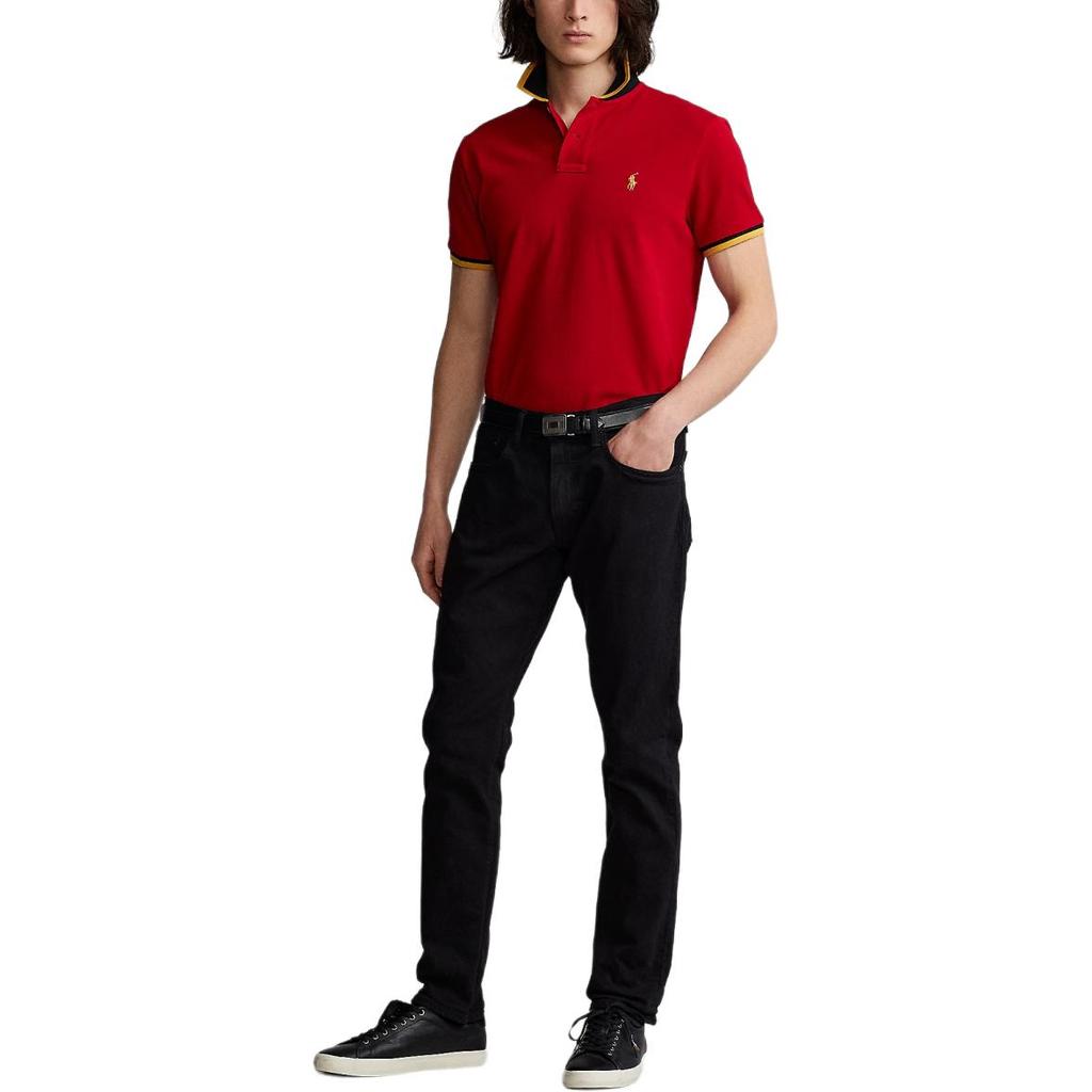 Polo Ralph Lauren Custom Slim Fit Polo Shirt With Small Pony Logo Embroidery Men Polo Shirts 710857273-002