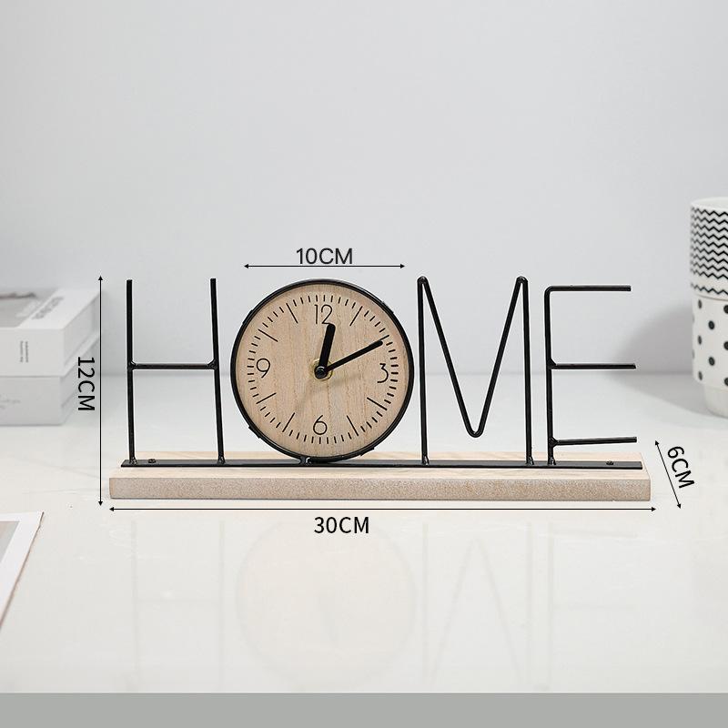 

1PC Wooden Clock Home Decor Creative Table Clock Nordic Style Fashion Art Ornaments