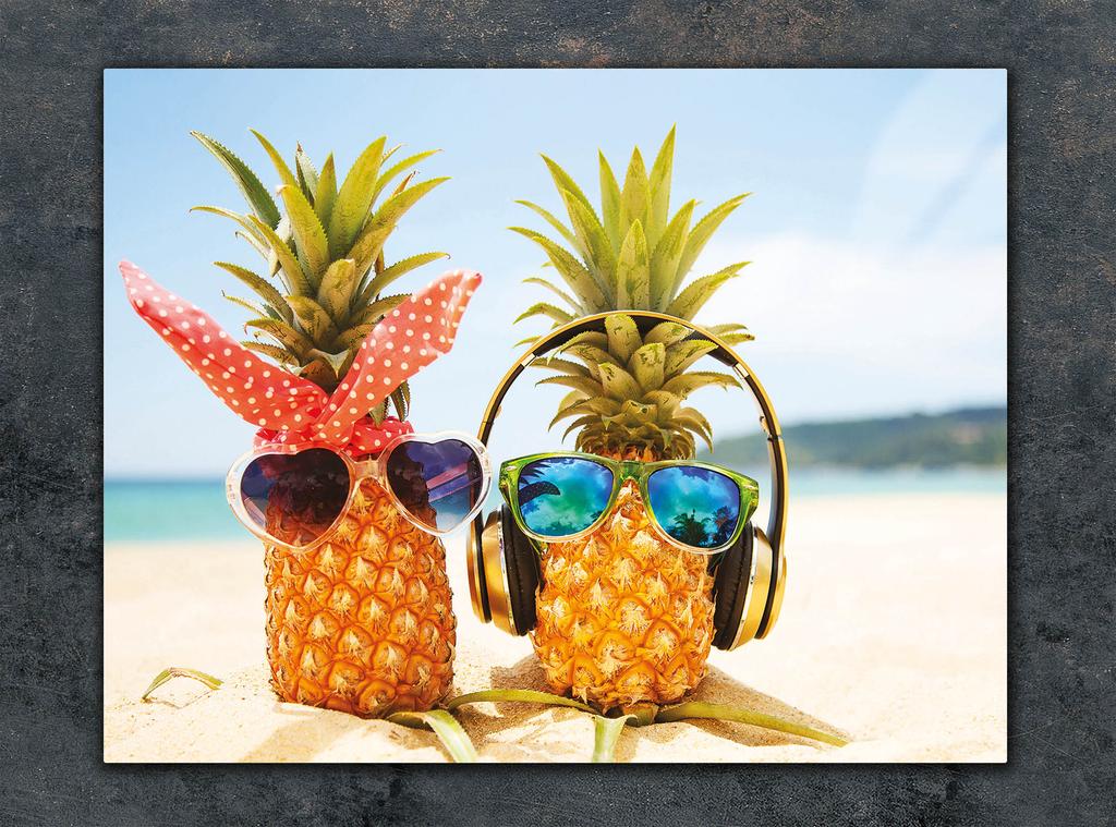 SZKLANA DESKA DO KROEJNIA 30x22 ANANAS