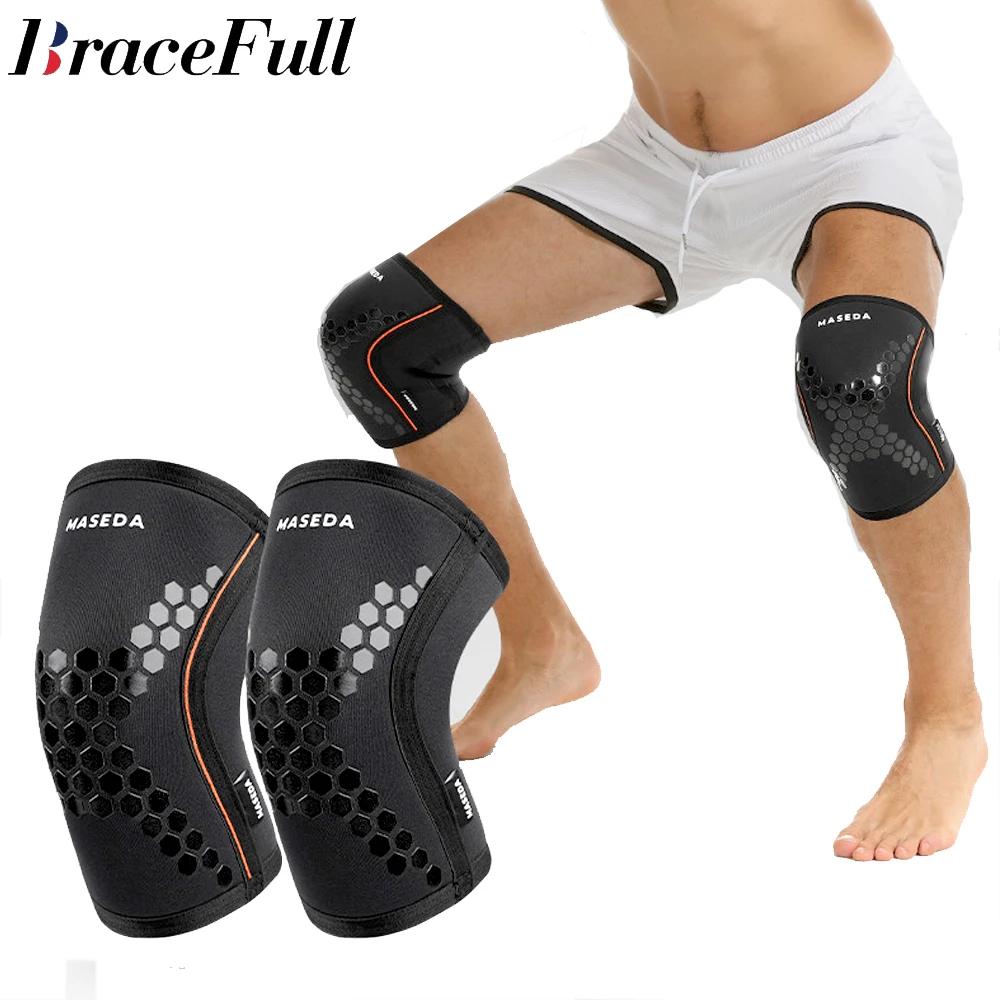 1Pair Knee Sleeves 7Mm Neoprene Compression Support For Squats Weightlifting Powerlifting Knee Sleeve
