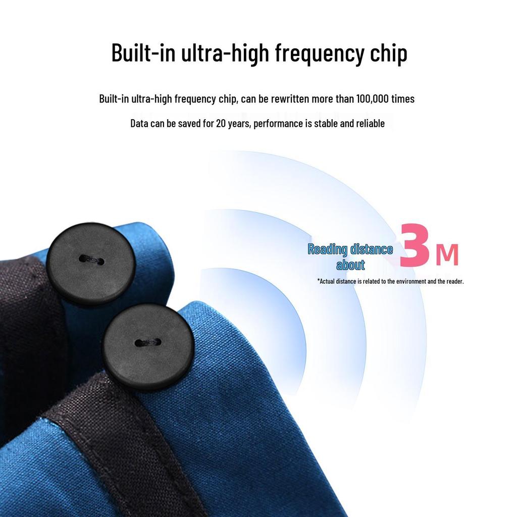 WYUAN Ultra-High Frequency RFID Tag: Heat-Resistant UHF Laundry Label for Fabric Management